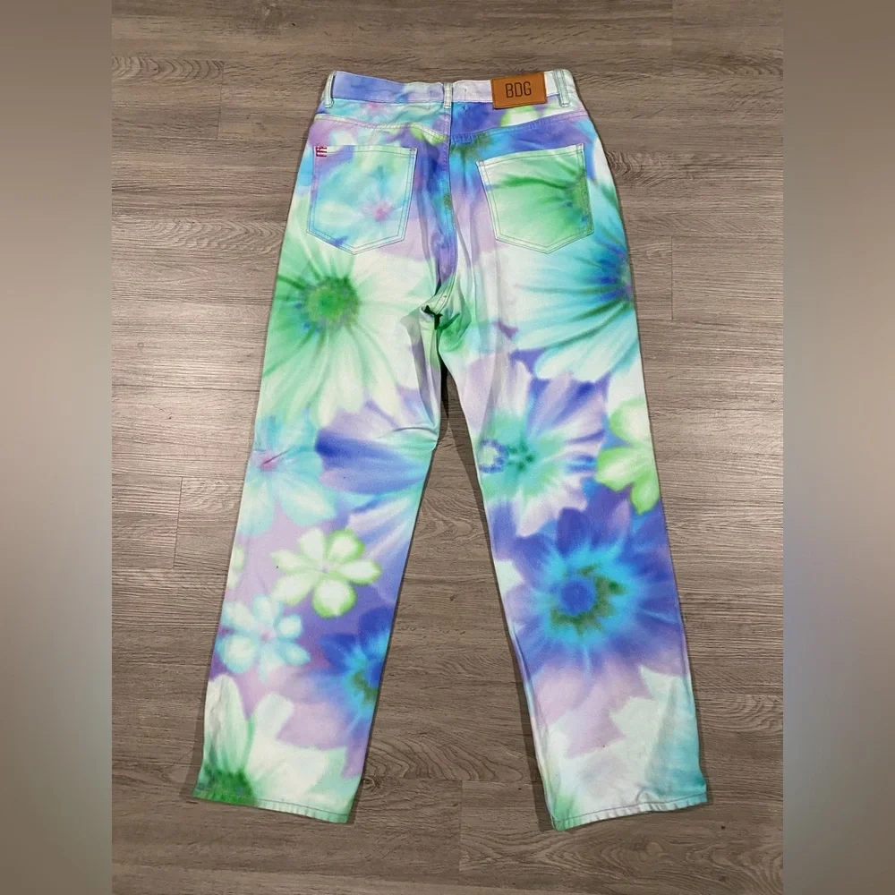BDG x Urban Outfitters Festival Floral‎ Tie Dye Cowboy Jean High Waist 29